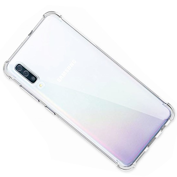 Praktiskt Skyddande Silikonskal - Samsung Galaxy A70 Transparent/Genomskinlig