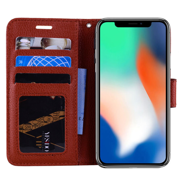 Elegant Plånboksfodral av NKOBEE för iPhone XR Brun