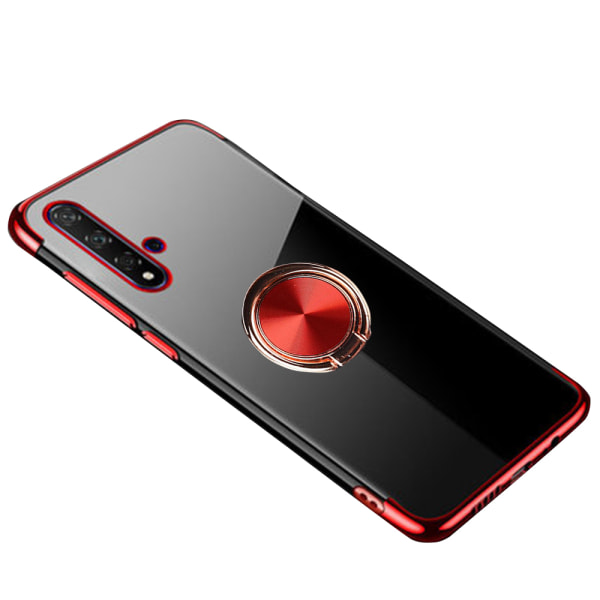 Huawei Nova 5T - Smidigt Skyddsskal med Ringh�llare Röd