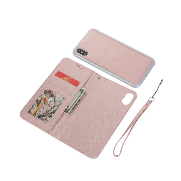 Floveme Exclusive Protective Wallet Case - iPhone XR Roséguld