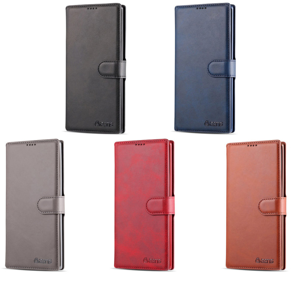 Practical Wallet Case (AZNS) - Samsung Galaxy Note10 Plus Röd