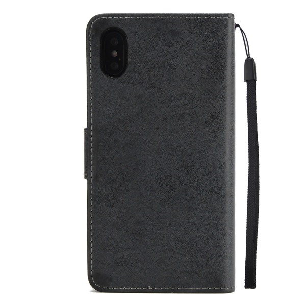 LEMAN Stilig lommebokdeksel - iPhone XS Max Brun