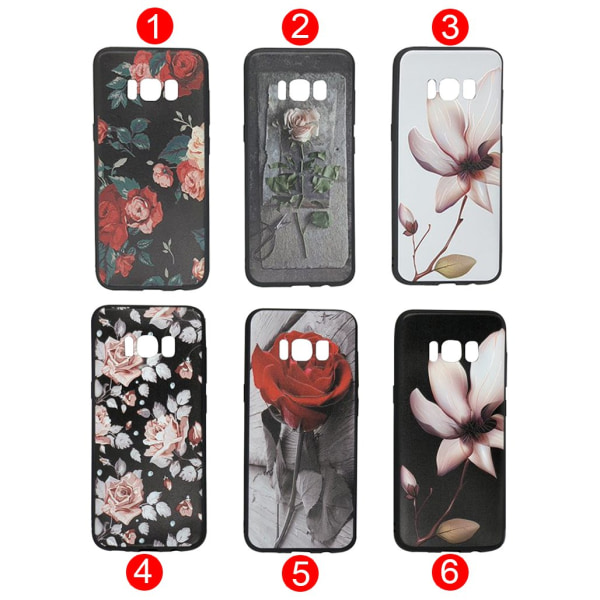 Kukkakuvioinen LEMAN-kuori Samsung Galaxy S8 Plus -puhelimelle 3