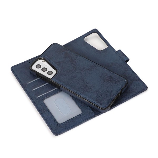 Gjennomtenkt lommebokdeksel (LEMAN) - Samsung Galaxy S21 Plus Ljusblå