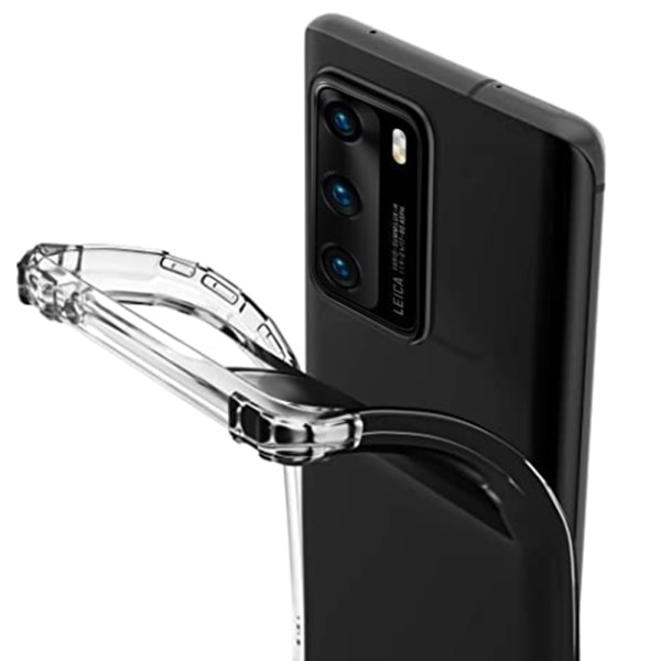 Huawei P40 - Kraftig Floveme Silikone Cover Transparent/Genomskinlig