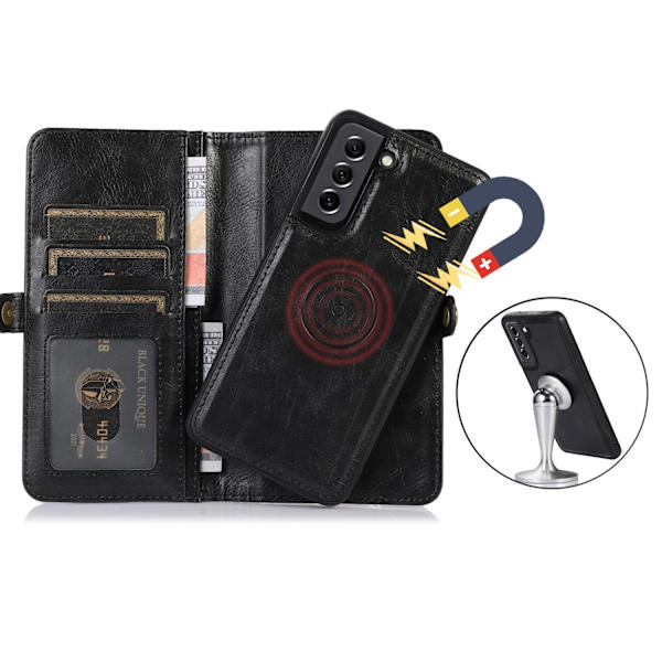 Smooth 2-1 Wallet Case - Samsung Galaxy S21 FE Mörkblå