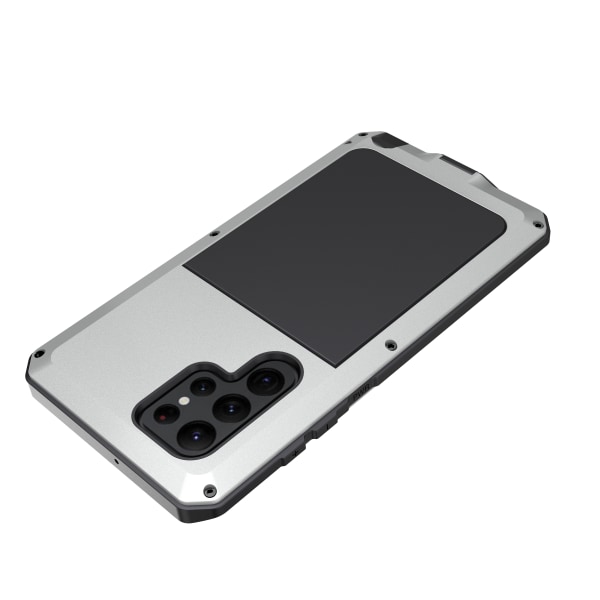Samsung Galaxy S23 Ultra - kestävä alumiininen matkapuhelinsuoja Silver