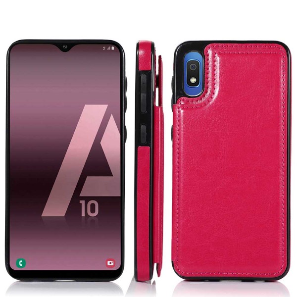Samsung Galaxy A10 - Elegant Nkobee cover med kortholder Röd