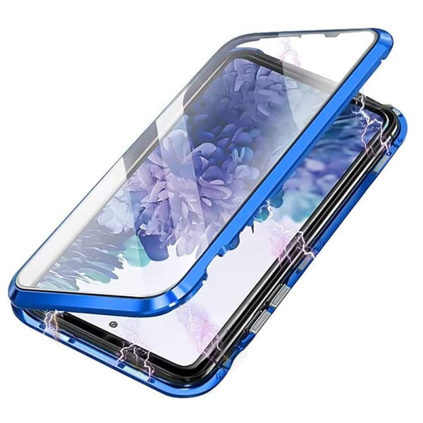 Glatt magnetisk beskyttelsesdeksel (dobbelt) - Samsung Galaxy A22 5G Blå