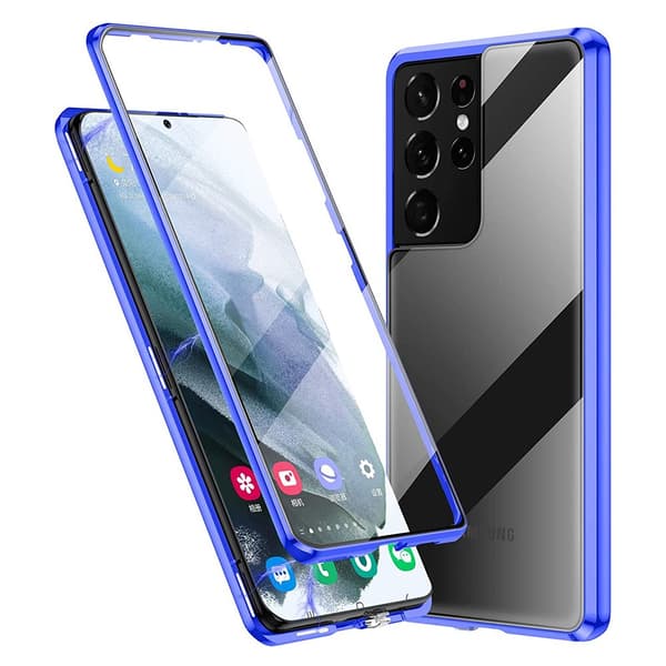 Smart Dobbeltsidig Skal - Samsung Galaxy S21 Ultra Röd