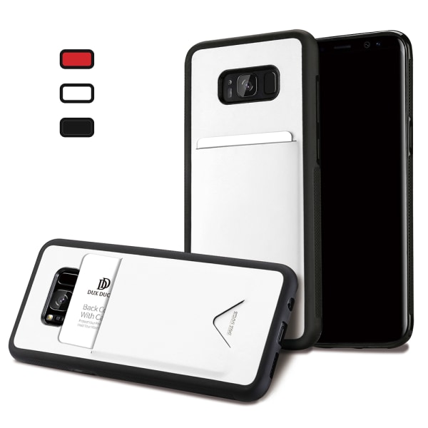 Pocard Skal med kortfack till Samsung Galaxy S8+ Vit