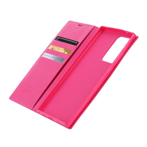 Gennemtænkt pung etui HANMAN - Samsung Galaxy Note 20 Ultra Rosaröd