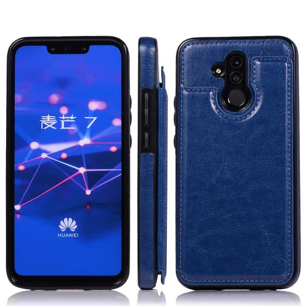 Elegant Smart Skal med Kortfack - Huawei Mate 20 Lite Rosa