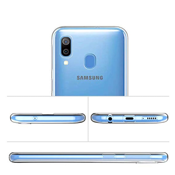 Iskuja vaimentava silikonikuori - Samsung Galaxy A40 Transparent/Genomskinlig