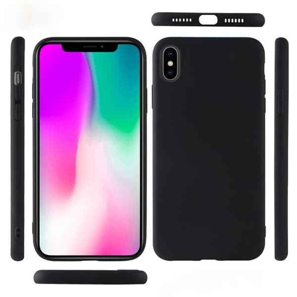 iPhone XR - Silikoni kuori mattapinnalla Svart