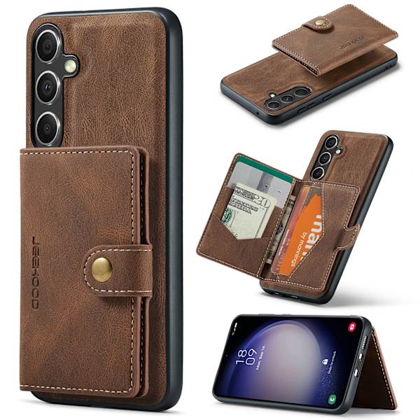 Stilrent Plånboksfodral med Magnetisk Hållare för Galaxy S23FE Svart
