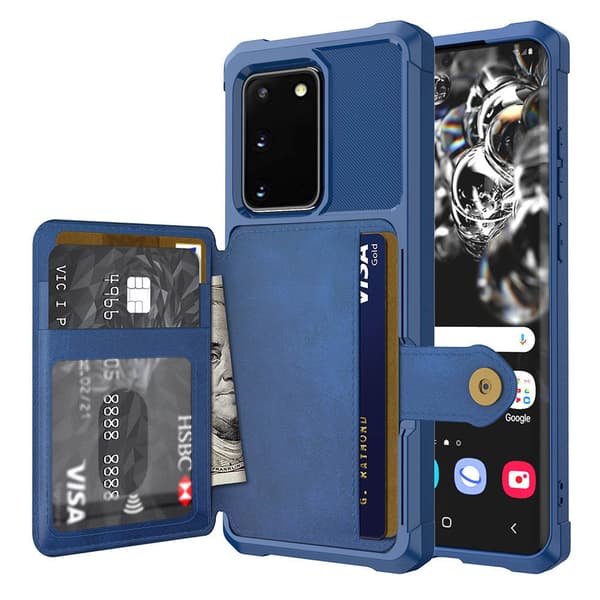 Glat cover med kortrum - Samsung Galaxy S20 Roséguld
