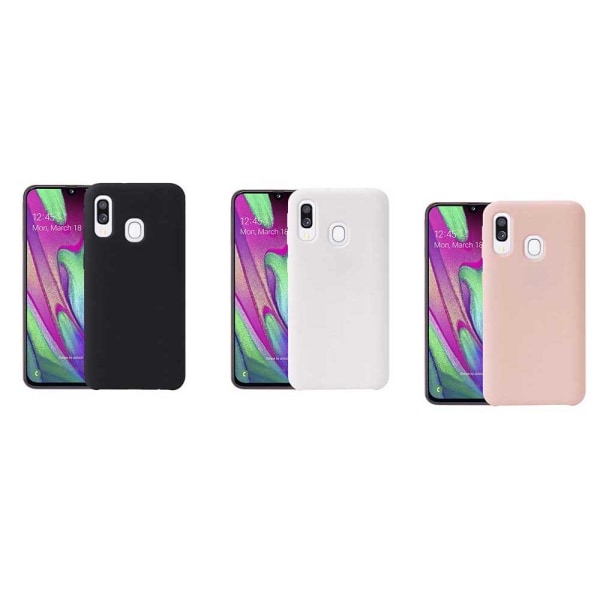 Samsung Galaxy A40 - Stötdämpande Silikonskal MATT Mörkblå