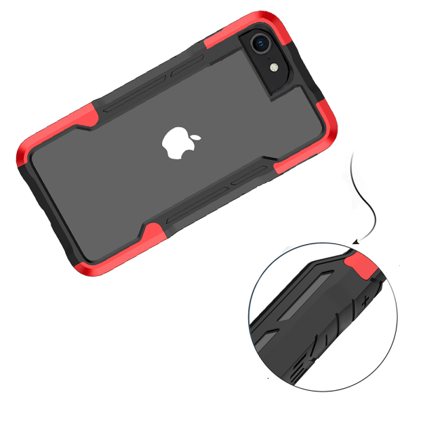 Støtdempende ARMOUR-deksel - iPhone SE 2020 Röd