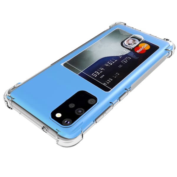 Skal med Kortfack - Samsung Galaxy S20 Plus Transparent