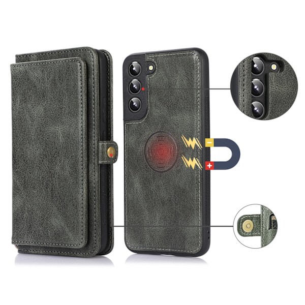 Smooth Wallet Case - Samsung Galaxy S22 Mörkgrön