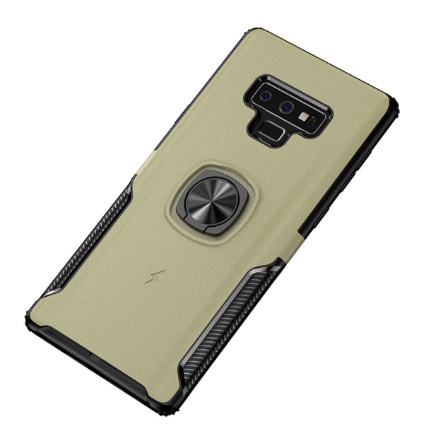 Stilfuldt (LEMAN) cover med ringholder - Samsung Galaxy Note 9 Roséguld