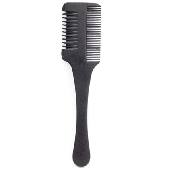 Glat stylingkam med barberblad Svart