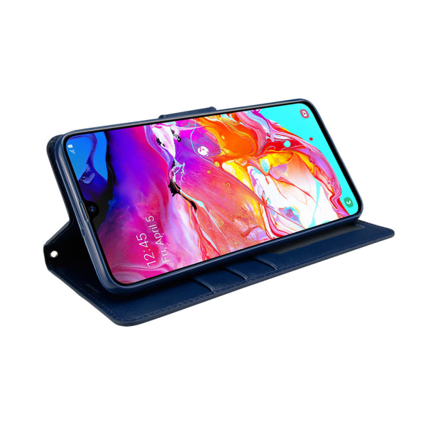 Elegant robust lommebokdeksel (Hanman) - Samsung Galaxy A50 Mörkblå