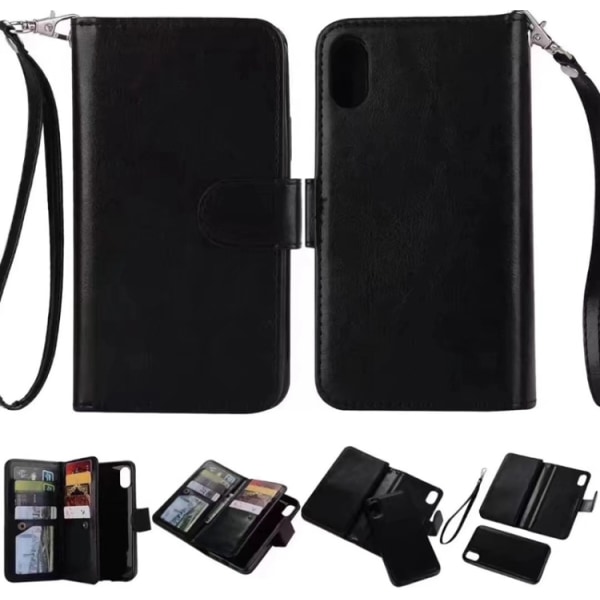 Käytännöllinen lompakkokotelo iPhone X/XS:lle Rosa