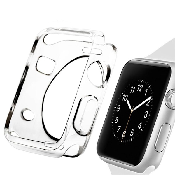 Stötdämpande Apple Watch Series 1/2/3 Silikonskal Transparent/Genomskinlig 42mm