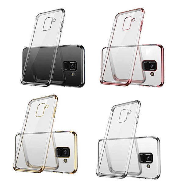Samsung Galaxy A8 2018 - Silikonskal Silver Silver