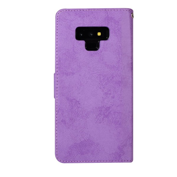 Lommebokdeksel med skallfunksjon til Samsung Galaxy Note 9 Rosa