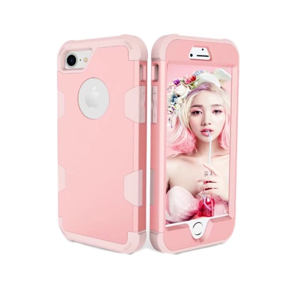 Skyddsskal "Rugged Robot" för iPhone 8 Rosa/Svart
