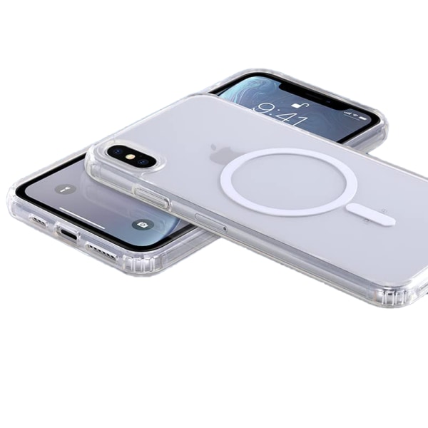 Beskyttende magnetisk cover - iPhone XS MAX Genomskinlig