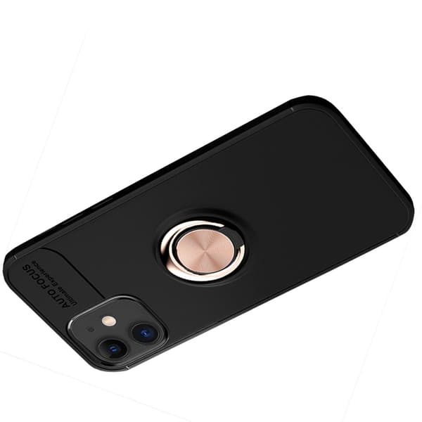 Stilfuldt beskyttelsescover med ringholder - iPhone 12 Blå