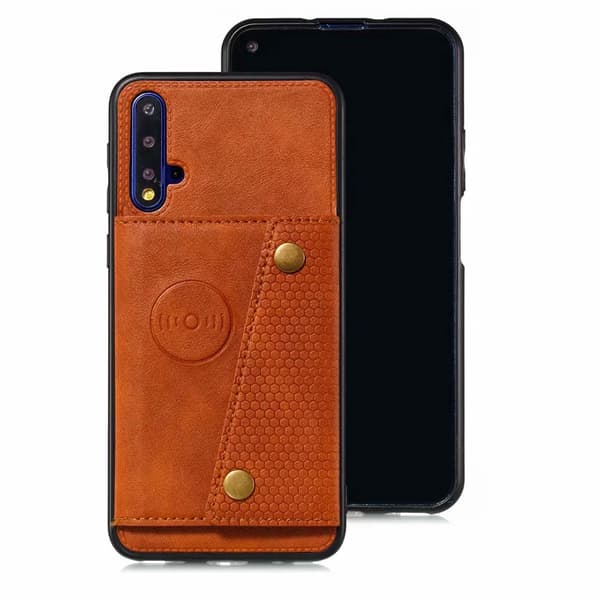 Huawei Nova 5T - Skyddsskal med Kortfack Svart