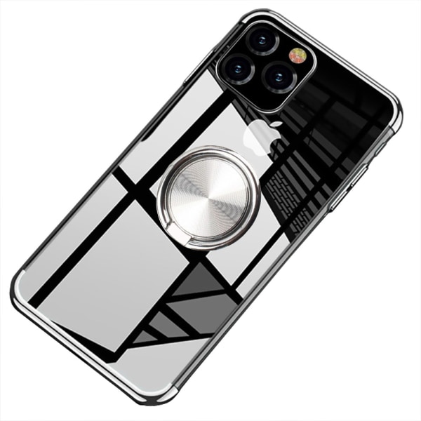 iPhone 11 - Exklusivt Silikonskal med Ringhållare Silver