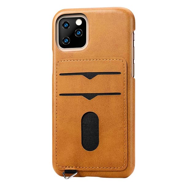 Smidig Leman Skal med Kortfack - iPhone 11 Pro Max Svart