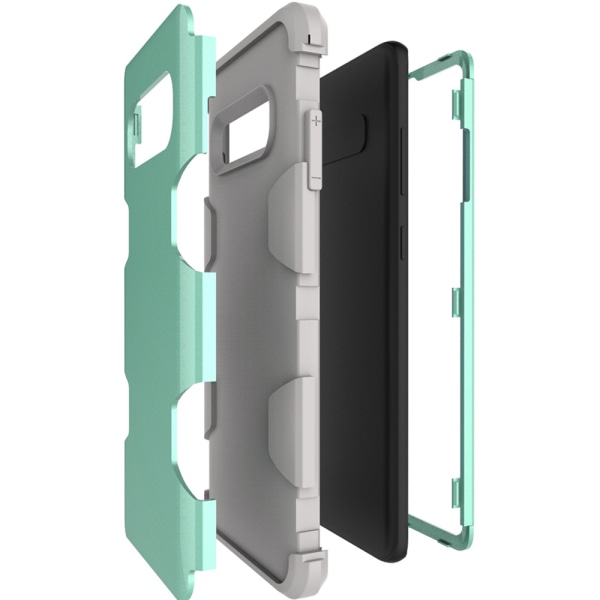 Samsung S10 Plus - Praktisk og beskyttende skal \"Rugged Robot\" Lila
