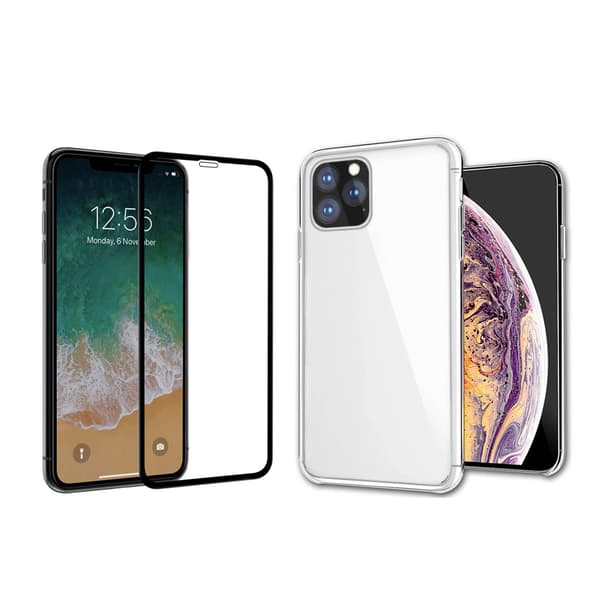 Stötdämpande Silikonskal med Skärmskydd iPhone 11 Transparent