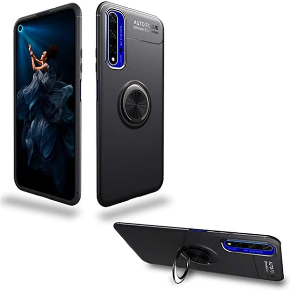 Smidigt Skal med Ringhållare - Huawei Nova 5T Svart