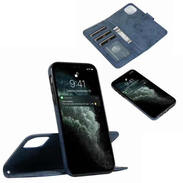 Smooth Dual Function Wallet Cover - iPhone 12 Mini Svart