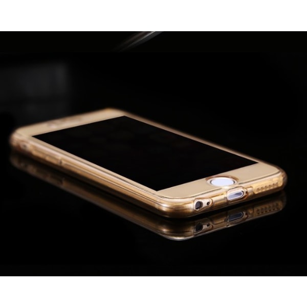 iPhone 7 - Eksklusivt Smart Dobbel Silikonetui TOUCH FUNCTION Guld