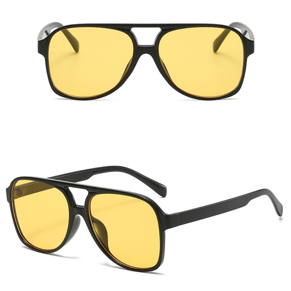 Stilige polariserte solbriller Svart/Gul