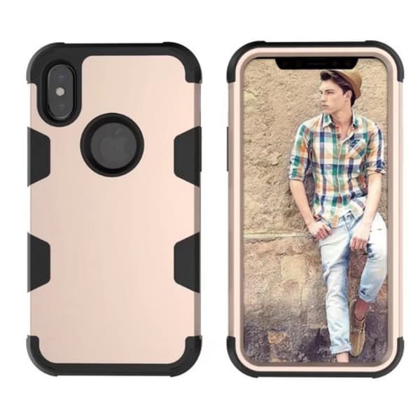 Skyddsskal "Rugged Robot" f�r iPhone X/XS Aquablå/Grå