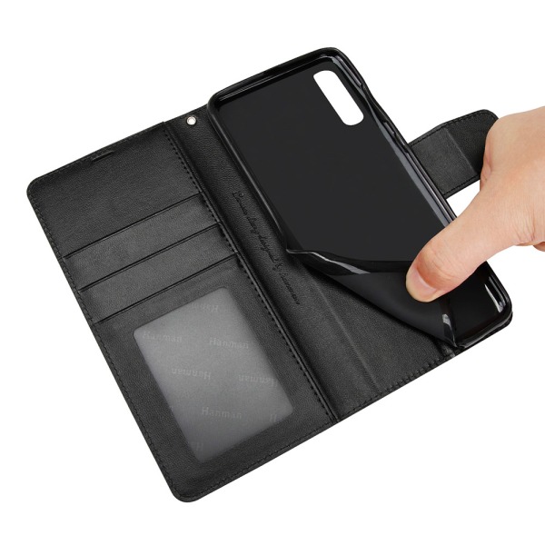 Käytännöllinen lompakkokotelo (Hanman) - Samsung Galaxy A70 Roséguld