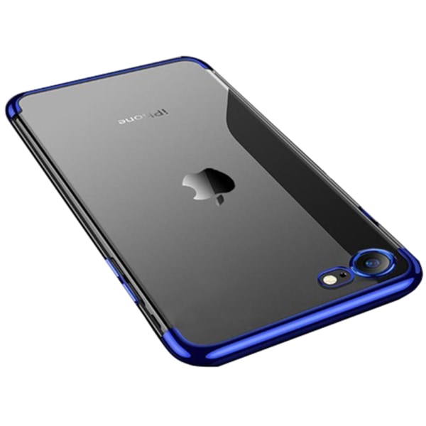 Elegant praktisk beskyttende silikonetui til iPhone 7 (MAX BESKYTTELSE) Svart