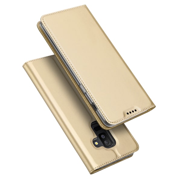 Designfodral för Samsung Galaxy A6 Plus (Silk-Touch) Guld