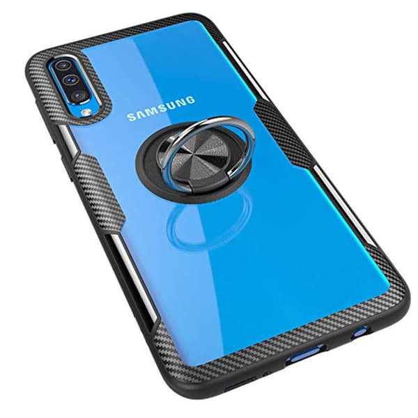 Samsung Galaxy A50 - Skal med Ringh�llare Blå