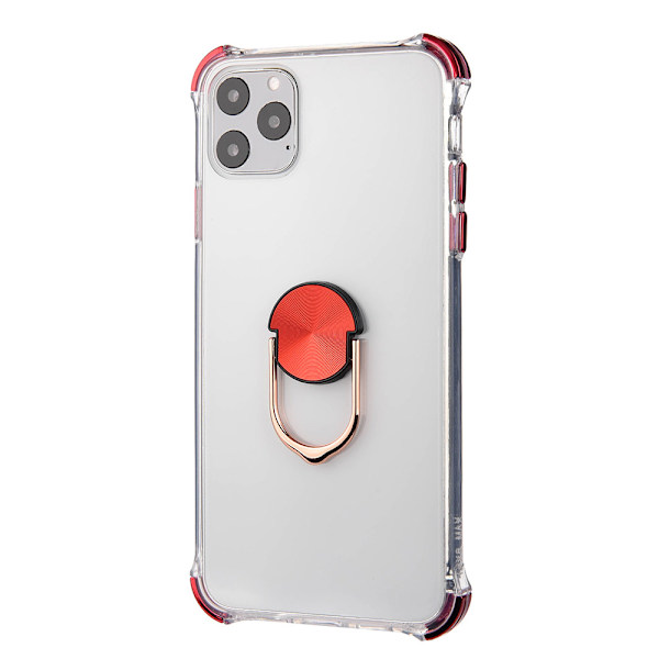 iPhone 11 Pro Max - Skyddsskal med Ringhållare Silver